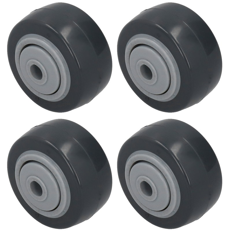 4Pcs Mute Wheel PU AntiWinding Furniture Trolley Directional Caster 2in