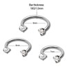 Oufer 18G/20G Horseshoe Internally Threaded & Threadless AAA+ Grade CZ