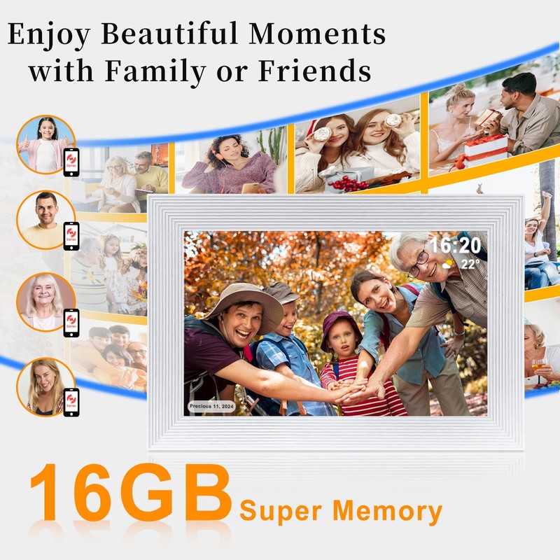Frameo 10.1 Inch Smart WiFi Digital Photo Frame,Digital Picture Frame