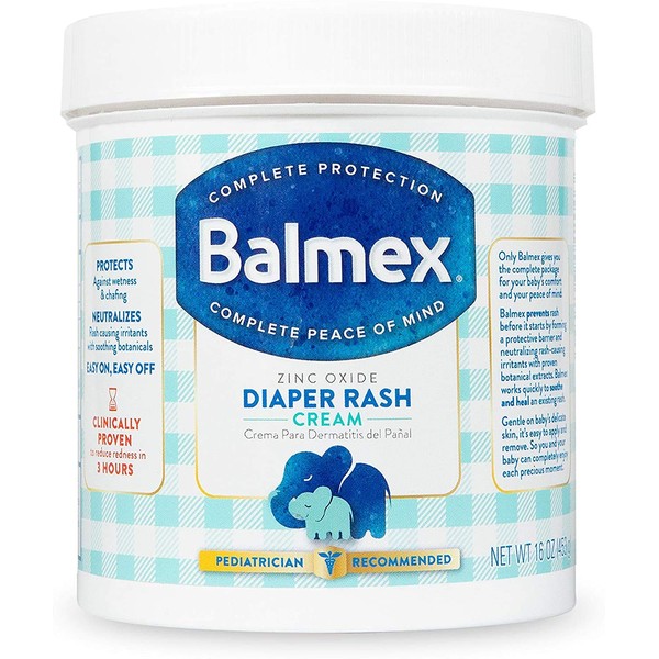Balmex Diaper Rash Cream, 16 Oz Per Jar (2 Jars)