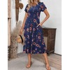 Zeagoo Ladies Summer Dresses Short Sleeve Midi Dresses with Pockets