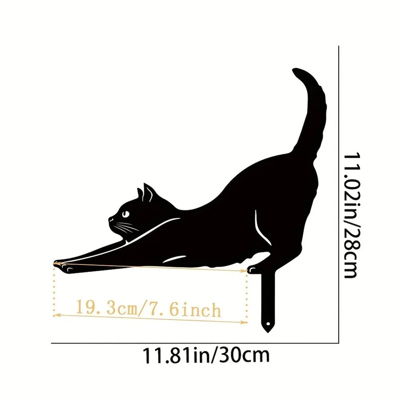 Metal Cat Garden Stakes for Outdoor Decor – Cute Cat