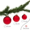 DecoLite: Glass Christmas Tree Baubles, Diameter 10 cm (Pack of
