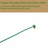 6" Copper Ground Wires with Green Ground Screws, UL Listed