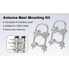 Double Antenna Mast Clamp V Jaw Bracket with U Bolts