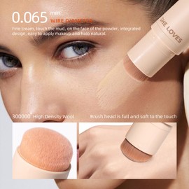 SIYDYRIT Flawless Eraser Foundation Stick, Korean Lightweight Foundation Balm with Brush, Contour Stick Makeup, Full Coverage Foundation for Women, Natural Finish Makeup,#03 CHEESE COLOR