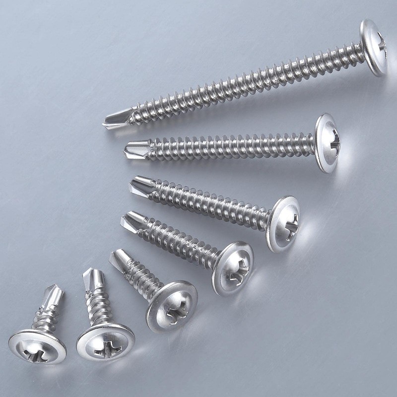 Wensilon（200pcs）#8×1-1/4”for Sheet Metal Self-Tapping Screws 410 Stainless Steel Truss Head