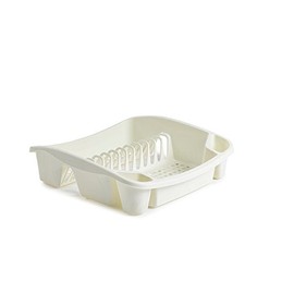 Whitefurze Dish Drainer, Plastic, Cream, Small