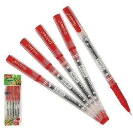 Goldex Kiwi RED 5 x 0.7mm Tip Soft Gel Pens Smooth Flow Ink Superior Writing