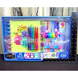 Timeless Creations Undated Planner Starter Box Set 12 Month Floral Vertical 9 Ring Stickers Washi