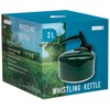 2-Litre Green Whistling Kettle – Stainless Steel Stovetop Tea Kettle
