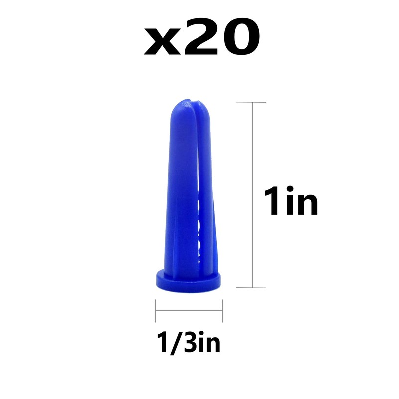 Wensilon (274 pcs) Plastic Drywall Wall Anchors Kit with Screws，