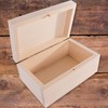Small Rectangular Wooden Box with Lid & Bolt Closure |