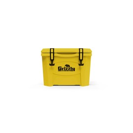 Grizzly 15 Cooler | 15 qt Ice Chest Durable Rotomolded Insulated | Made in USA | Warranty for Life | for Beach Boat Camping Fishing Hunting | G15 | Yellow