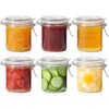 ComSaf 8oz Small Airtight Glass Jars Set of 6 with