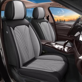 DISUTOGO Seat Cover Fit for Honda HR-V 2016-2025 2026-5 Seat Full Set Car Seat Covers Leather Waterproof Breathable Seat Cover Protectors Comfort (2 Row 5 Seats, Black & Grey)