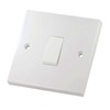 1 GANG 1 WAY LIGHT SWITCH WHITE PLASTIC LG201