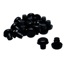 sourcingmap 20pcs 8mm Black Stem Bumpers Glide, Patio Outdoor Furniture Glass Table Top Anti-collision Embedded