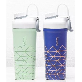 Bzyoo Set of 2 pcs 26 oz. Insulated Stainless Steel Double Wall Shaker Water Bottle