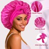 Bonnet with Tie Band, Satin Hair Silk Bonnet for Sleeping