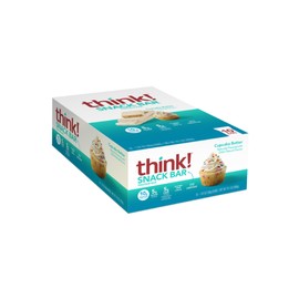 think! think! Protein Bars with Chicory Root for Fiber, Cupcake Batter, 1.4 Oz, 10 Ct