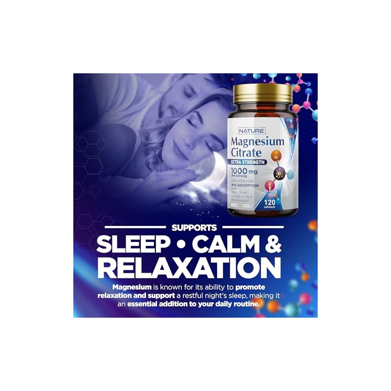 Built by Nature Citrato de Magnesio 1000 Mg Suplemento