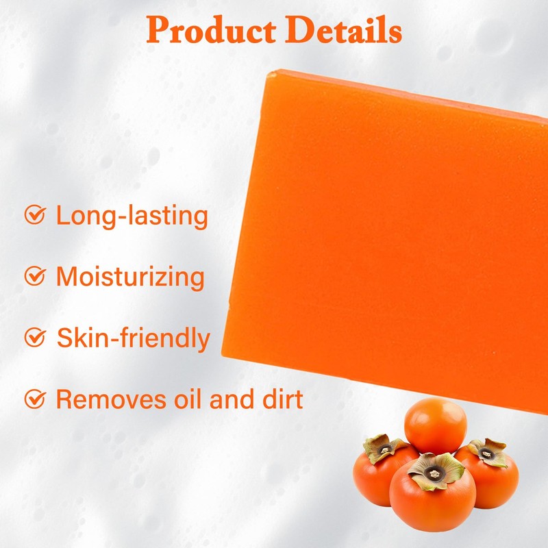 Persimmon Soap Natural Handmade Anti-Odor Persimmon Body Wash Antibacterial Soap