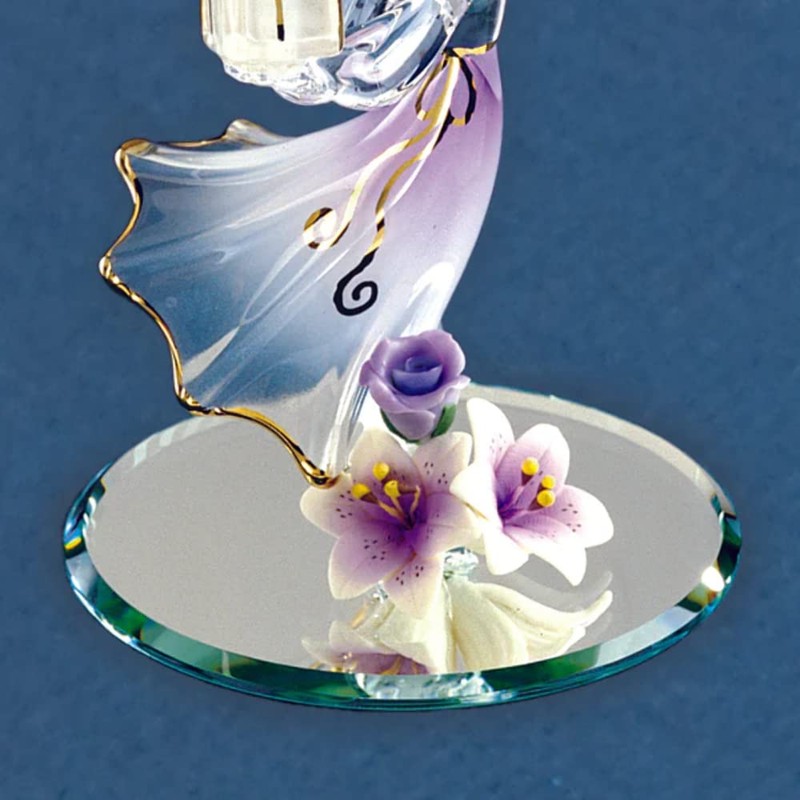 Glass Baron Angel with Bible Figurine