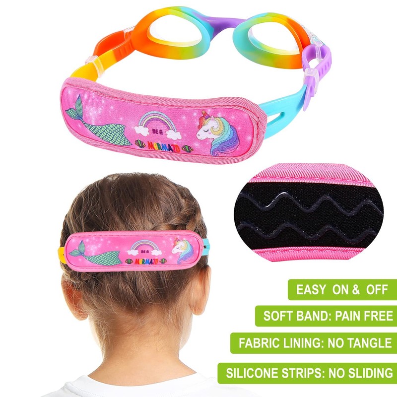 RUIGAO Kids Goggles, Toddler Goggles3/4/5/6 Years Old, Rainbow Mermaid Unicorn