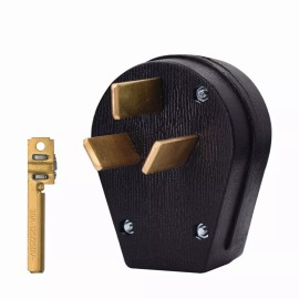 MICMI NEMA 10-50P Angle Plug, 4 Prong Electric Dryer/Range Oven Stove Plug, 50A, MICMI