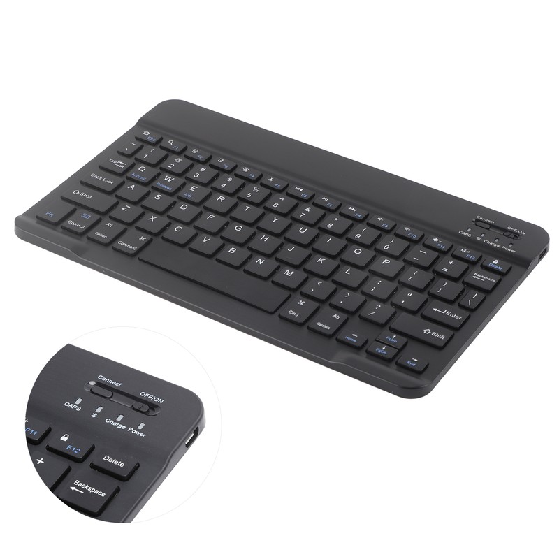 Wireless Bluetooth Keyboard 10Inch Lightweight UltraWide for Android IOS/Windows(Black )