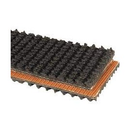 12 Inch Wide 2 Ply Black Polylift Rubber by Bare Rough Top Incline Conveyor Belt Material (5 Foot Length)