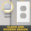 Faith Duplex White Outlet Covers Wall Plate, 1-Gang Light Switch