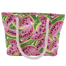 FAVORTALK Beach Bags for Women Large Tote Bag Shoulder Bag for Ladies Soft Handle Modern Handbag for Work School Shopping Leisure(watermelon),B26019