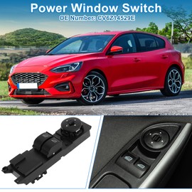 A ABSOPRO Power Window Switch No.CV6Z14529E Front Side Window Control Switch for Ford Focus 2012-2017 Black