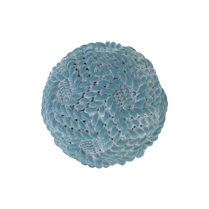 Boston International Decorative Woven Rope Ball Sculpture, 4-Inch, Light Blue