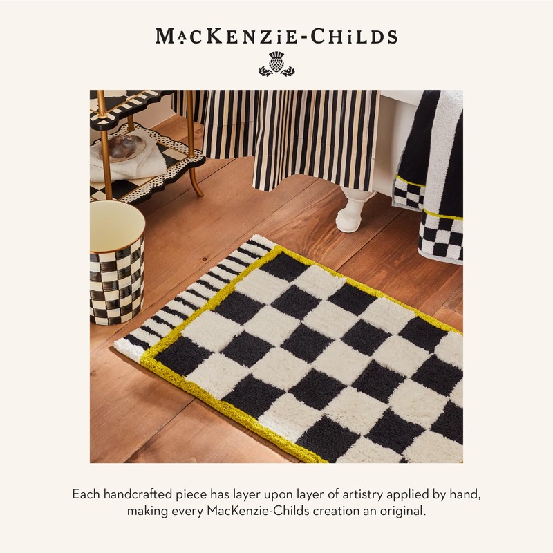 MACKENZIE-CHILDS Capiz Waste Bin, Decorative Bathroom and Bedroom Trash Can,