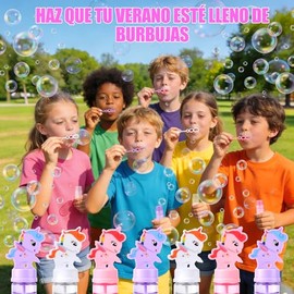 Varitas de Burbujas de 24 Piezas, varitas de Burbujas de Unicornio, Juguetes de Varita de Burbujas, Juguetes de Verano para niños y niñas a Partir de 