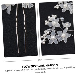 Ipetboom Sets Flowerspearl Hairpin U-shaped Hair Sticks Elegant Bridal Hair Accessories Pcs