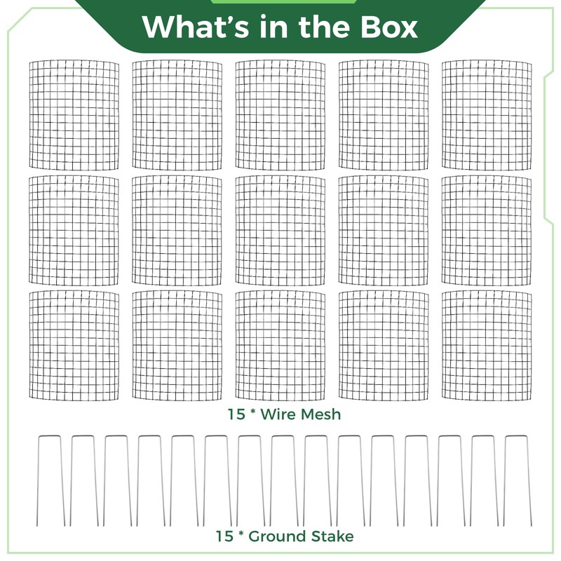 5 Pack Plant Protectors from Animals, Plant Protective Wire Mesh,
