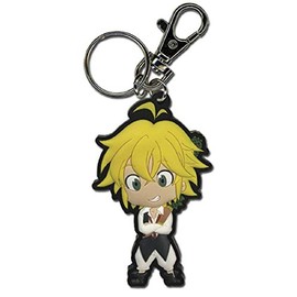 Great Eastern Entertainment 85377 Seven Deadly Sins: Meliodas The Dragon's Sin of Wrath PVC Keychain, 2", Multi-Color