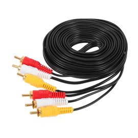 SHOWERORO Head Audio Video Cable Male to Female Adapter for Triple Device Connectivity Durable Material for Signal Transmission Reliable Connectors