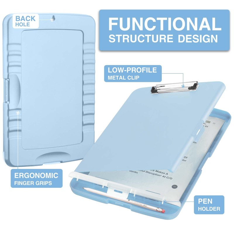 Sooez Clipboards with Storage, High Capacity Clip Boards 8.5x11 with
