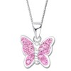 Children's Girls' Jewellery Set 925 Sterling Silver Cubic Zirconia Butterfly