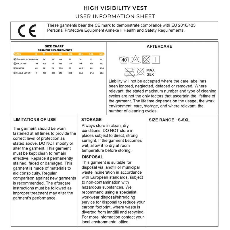 HuntaDeal Hi-Vis Vest - High Visibility Waistcoat with 2 Bands