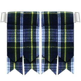 AAR Tartans Kilt Flashes with Heavy Buckle Elastic Adjusters Fit