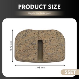 yorpyep 5 Set Mini Bike Disc Brake Pads, Heat-Resistant & Anti-Aging Mountain Bike Brake Pad, Resin Semi-Metallic Caliper Friction Block, Universal for Most Motorcycles, ATVs, Scooters (Multicolored)