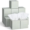 Fourluoo 12 Pack Facial Tissues Cube Face Boxes 600 Sheets