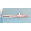 Shark Tie Clip Made in Germany Shiny Silver + Gift