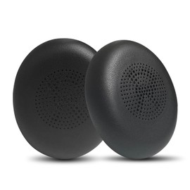 LexRory Replacement Ear Pads for Jabra Evolve2 65 (65MS 65UC USB)/Evolve2 40 (40UC 40MS USB)/Elite 45h Headphones, Black Faux Leather Ear Cushions